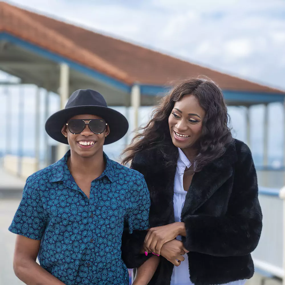 Jinga's founder walking beside one of her participants