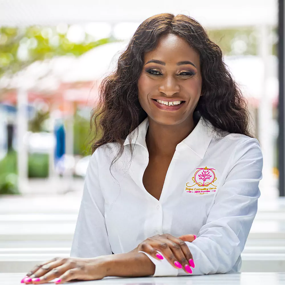 Jinga's founder smiling outdoors